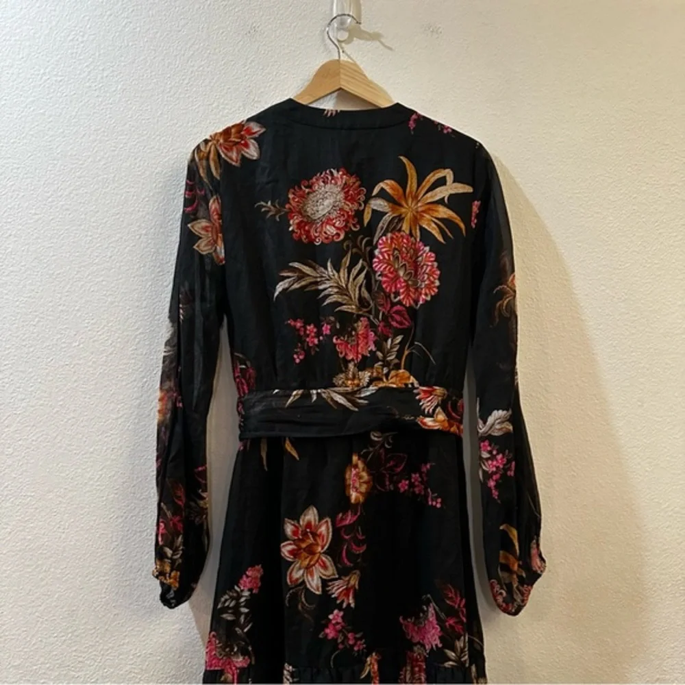 Kobi Halperin Denise Floral Belted Midi-Dress Size Medium - Picture 8 of 13